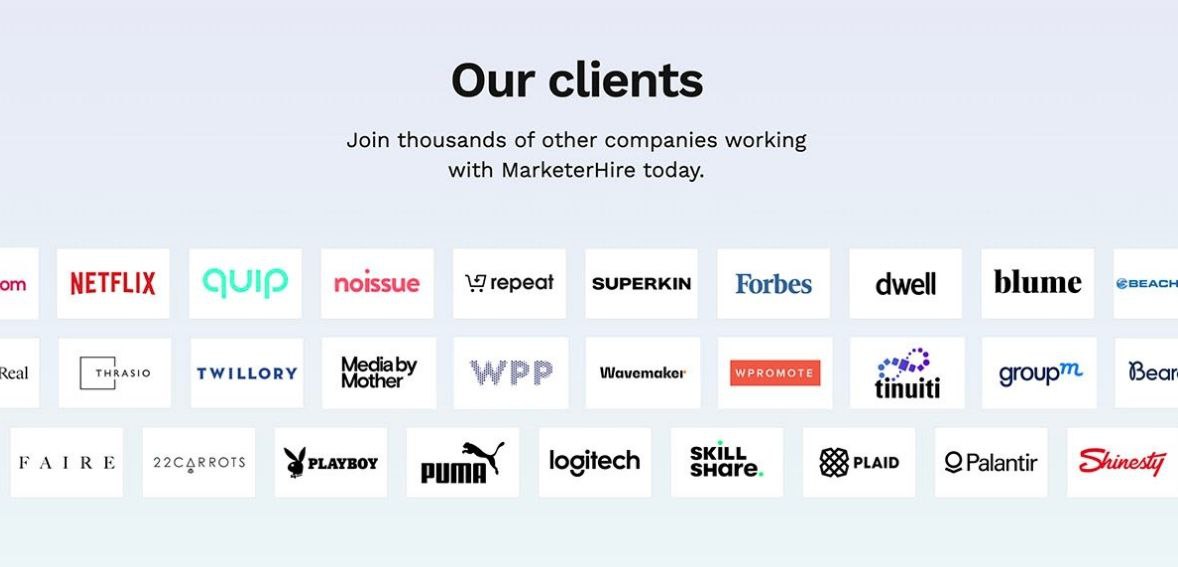 MarketerHire Clients